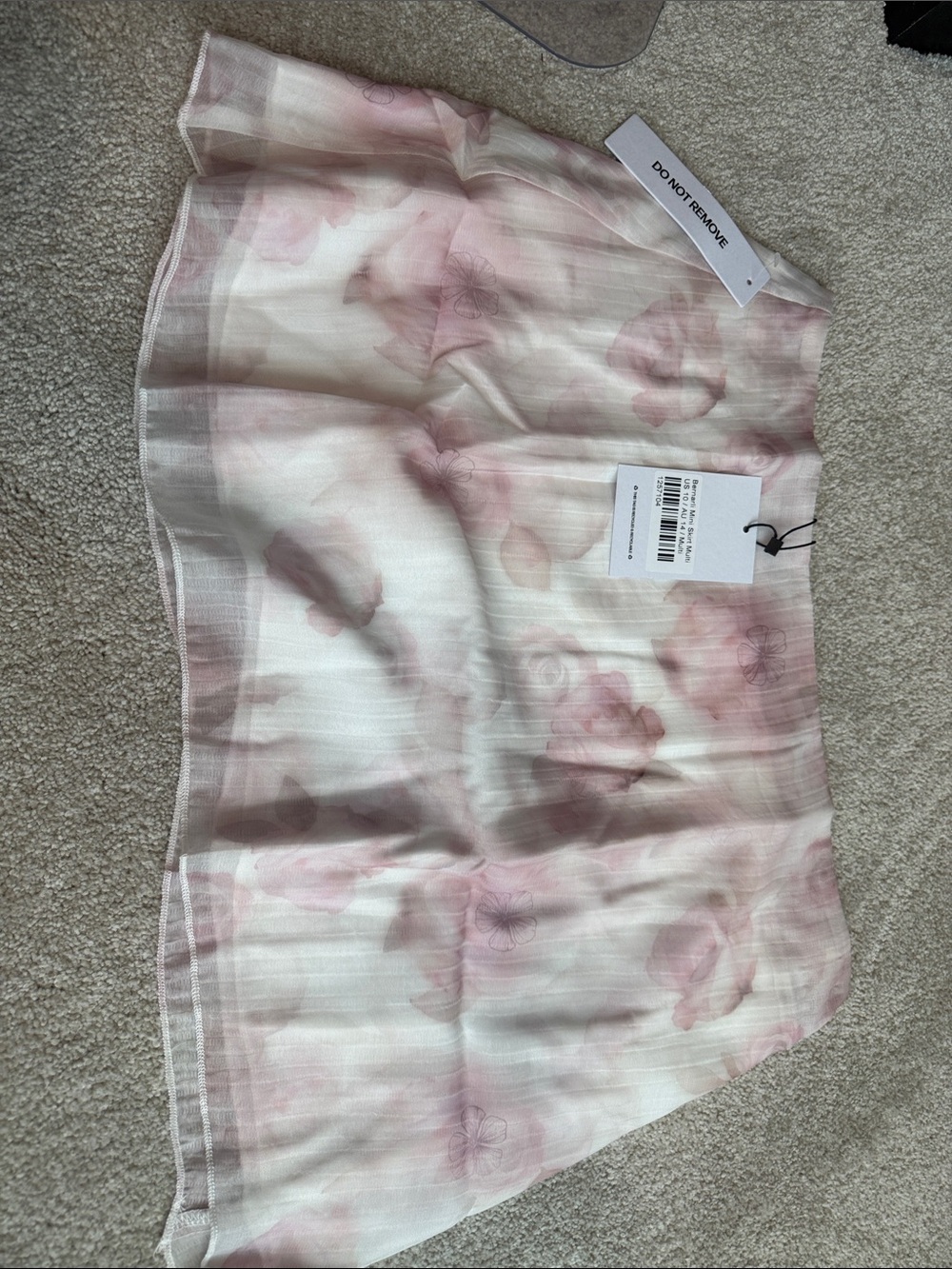 Princess Polly Pink & White Floral Mini Skirt